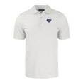 thumbnail image 2 of Men's Cutter & Buck White/Gray SMU Mustangs Pike Eco Symmetry Print Stretch Recycled Polo, 2 of 3