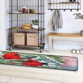 thumbnail image 3 of SKYSONIC 2'X6' Watercolor Red Birds Runner Rug with Rubber Backing, Xmas Birdhouse Non Slip Entryway Rug Runner Washable Soft Area Rug Carpet for Hallway Bedroom Kitchen Decor, 3 of 6