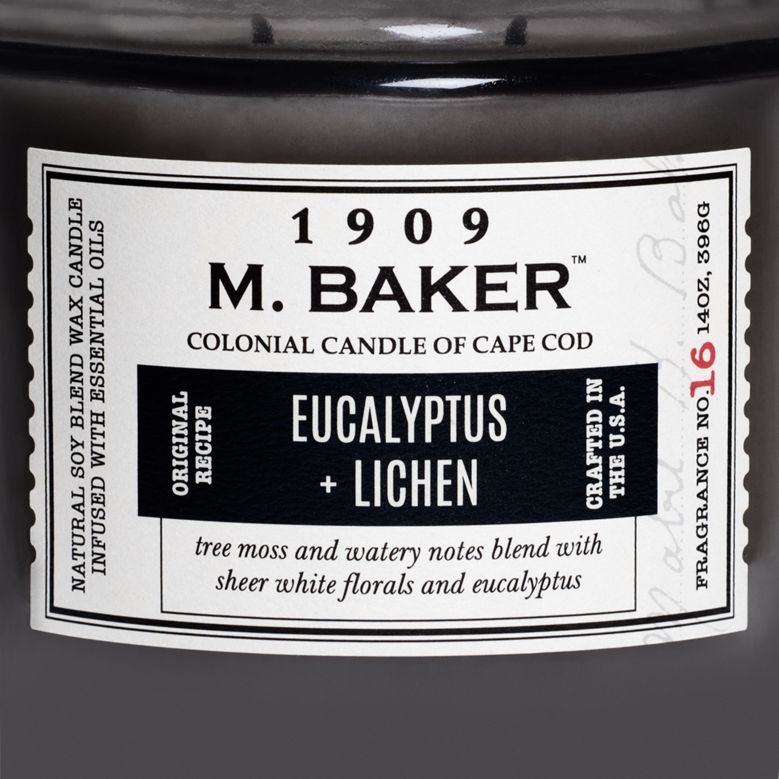 Colonial Candle Eucalyptus & Lichen 14oz 2 Wick Candle, Grey