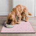 thumbnail image 2 of Dog Food Mat for Pet Dog Food Mat, Dog Mat for Food and Water, Pet Dog Cat Bowl Mat, Non-Slip Super Absorbent Cat Feeding Mat with Pink Cherry Blossom,16inx24in, 2 of 7