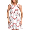 thumbnail image 1 of Fotbe Baseballs Vestido de Verano sin Mangas para Mujer – Vestido Midi Línea A, Estilo Camiseta Floral, Vestido Playero Casual y Fluido, 1 of 7