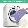 thumbnail image 6 of Purple Cartoon Narwhal Pattern Square Tablecloth,Waterproof Square Table Cover,Wipeable Spillproof Washable Table Cover for Home Kitchen Party Decor 42"X42"(107x107cm), 6 of 6