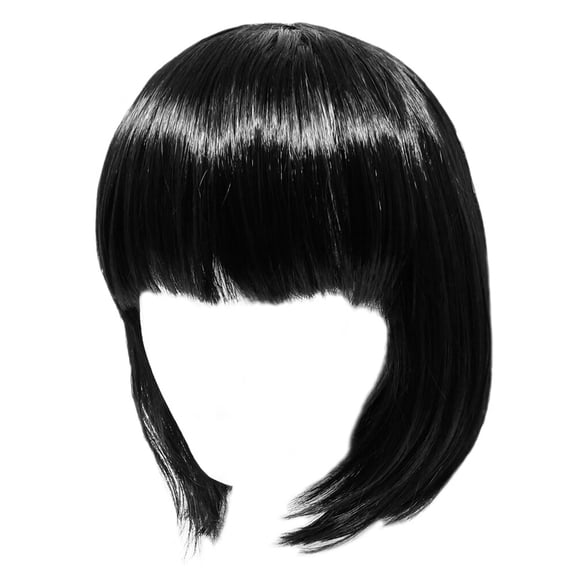 Dopi Economy Black Bob Halloween Costume Wig, for Adult