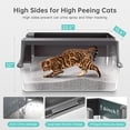 thumbnail image 6 of Stainless Steel Cat Litter Box with Lid, XL Extra Large Metal Kitty Litter Box Enclosed for Big Cats, High Sided, Anti-Urine Leakage, Non-Stick Bottom, Include Scoop (Gray), 6 of 6