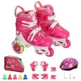 thumbnail image 7 of Eurhowing Kids Roller Skates with Light-Up Wheels, 4-Size Adjustable Skates with Three-Point Balance System & Protective Gear, Outdoor Skates for Boys & Girls, Pink, 7 of 7