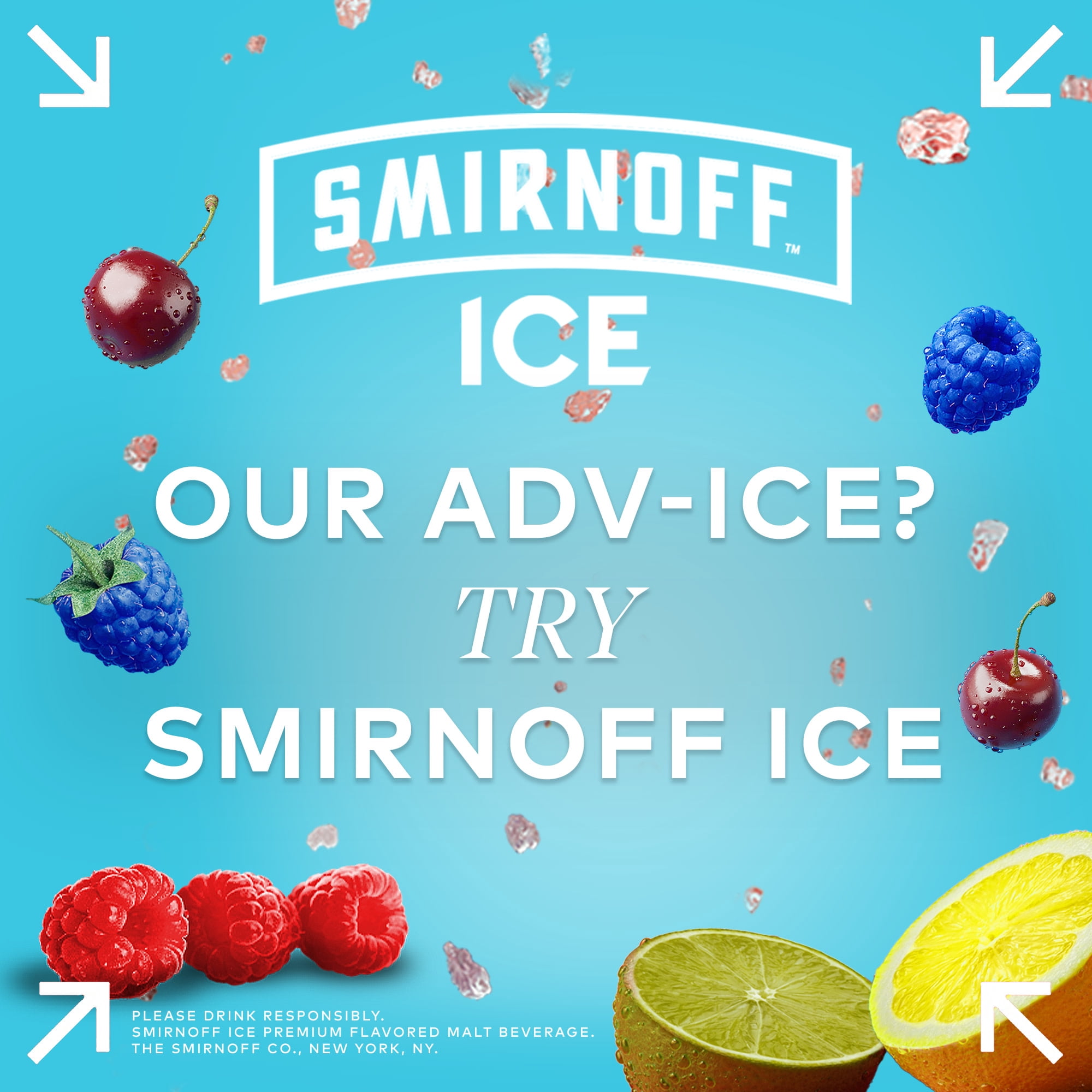 Smirnoff Ice Zero Sugar Variety, 12 Pack Cans, 12 fl oz, 4.5% ABV