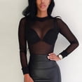 thumbnail image 4 of See Through Top Slim Fit Black Breathable Elastic Fashionable Mesh Top  For Beach Party ANGGREK Otros, 4 of 7