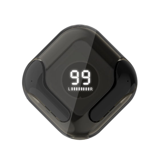 True Bone Conduction Headphones, Open Ear Earbuds with Ear Hooks, Up to 60H Playtime with Case, Bluetooth 5.3, IP68 Waterproof, Open Ear Headphones for Running, Yoga, Gym