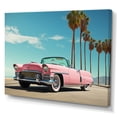 thumbnail image 2 of Designart "Pink Cadillac in Miami III" Transportation Canvas Art Print, 2 of 5
