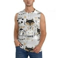 thumbnail image 2 of Lsque Funny Animals Series Print Men's Cotton Blend Sleeveless Muscle Shirts (S-3XL)- Moisture Wicking, Odor Protection, UPF 30+,3X-Large, 2 of 8