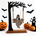 thumbnail image 2 of Halloween Ghost Cradle Swing Ornament, Ghost Figurine, Desktop Decor, Gothic Style Autumns Themed Desktop Decor, Gifts for Men Women, 2 of 7