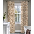 thumbnail image 4 of Brown Floral Sheer Curtains 63 Inch Length 2 Panels Set for Living Room/Bedroom, Vintage Rustic Flowers Botanical Spring Kitchen Curtains Grommet Semi-Sheer Curtains Window Treatments 42"x63"x2, 4 of 7