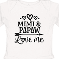 thumbnail image 4 of Inktastic Mimi and Papaw Love Me Boys or Girls Long Sleeve Baby Bodysuit, 4 of 5
