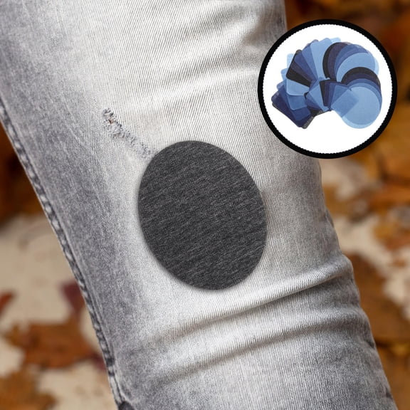 FOMIYES 30Pcs Iron on Denim Patches Assorted Colors for DIY Clothes Decoration