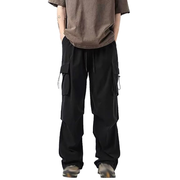 WELOIJEVBE Cargo Pants for Men Men's Yoga Pants Elastic Waist Trousers Casual H Cargo Pants with Pocket Mens Cargo Pants Mens Sweatpants