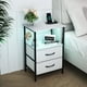 thumbnail image 4 of Mesa Auxiliar, Mesitas de Noche con Luces LED, Mesas Auxiliar Noche con Estación de Carga, 2 Puertos USB FurnitureR HAYA VINTAGE, 4 of 7