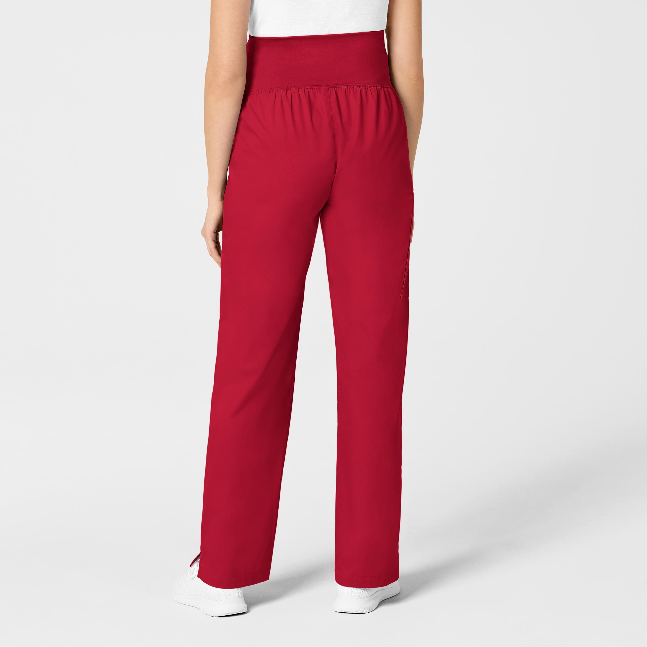 Wink WonderWORK Maternity Cargo Scrub Pant, Red, S Womens