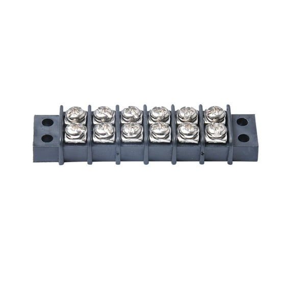 KAKOWELY Borne à double Rangée Borne à double Rangée 2x6 Position Connecteur à Vis à Fil à double Rangée Bande de Borne de Barrière Électrique Panneau Bloc2.99"X0.83"X0.4"