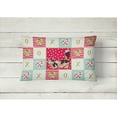 thumbnail image 2 of Carolines Treasures CK5652PW1216 Munchkin 3 Cat Love Canvas Fabric Decorative Pillow, Red, 12H x16W, multicolor, 2 of 3