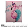 thumbnail image 4 of Orinice Flamingo Unicorn Dreams Warm Lightweight Blanket Soft Fleece Blankets All Seasons Super Soft Blanket for Living Rooms Sofa Decor Cow Gifts - Multiple Sizes Available 60x80in, 4 of 6
