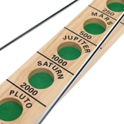 WE Games Shoot The Moon, Solid Natural Wood Rolling Ball Game for Family Game Night, 18 inches