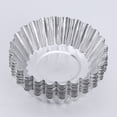 thumbnail image 4 of Pack of 10 Small Tarts Tray Eggs Tarts Molds Nonstick Small Molds Set Aluminum Texture Pastries Molds for Kitchen Baking, 4 of 10
