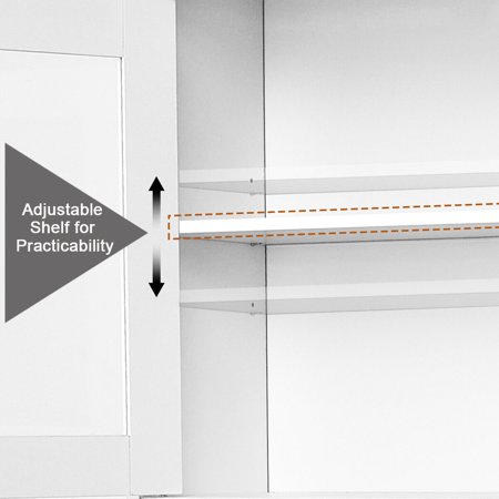 Gymax Tall Microwave Cart Stand Kitchen Storage Cabinet Shelves