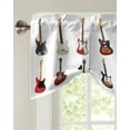 thumbnail image 3 of Electric Guitar Music Window Curtain Kitchen Cabinet Coffee Tie-Up Valance Curtain Rod Pocket Short Curtain, 3 of 6