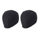 thumbnail image 3 of ColoMX 2 piezas de poliéster elástico gorro de baño cómodo ajuste gorros de baño gorros de ducha para hombres adultos mujeres pelo largo (negro), 3 of 7