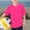 F-86Hot Pink, variant on ZHOGXU Kids Boys Summer Swimming T Shirt Short Sleeved Round Neck Solid Color Comfortable Upf 50 Sun Protection Tankini Top For Beach Pool,Hot Pink,3-4 Years