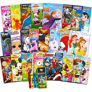 Beach Kids 12 Coloring Books for Girls Ages 4-8 - 12 Assorted Coloring Pages for Kids Featuring Toy Story, Minions, Trolls, Despicable Me | Coloring