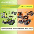 thumbnail image 2 of BIRANCO. Kit de construcción de carreras acrobáticas 3 en 1 con control remoto, juguete de construcción STEM para coche RC, idea de regalo para niños y niñas de 8 a 12 años (353 piezas), 2 of 5