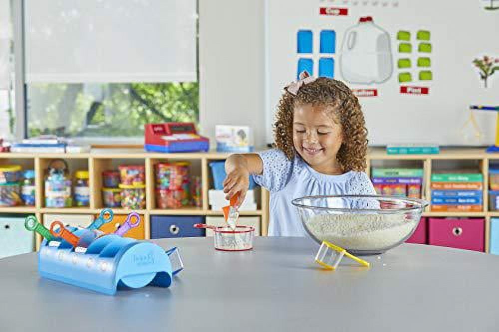 hand2mind Rainbow Fraction Measuring Cups, Kids Kitchen Supplies (Set of 4), Mathematics & Counting Toys