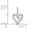 thumbnail image 5 of 14K White Gold .02Ct. Diamond Heart Pendant Made In India pm4834-002-wa, 5 of 6