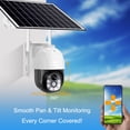 thumbnail image 5 of KDMLR 4MP QHD Solar Powered Wire-Free Home Security Camera Wireless Outdoor Pan/Tilt/Zoom (Eternal Solar Power, AI Motion Detection, Spot Light and Siren, SD,NVR & Cloud Storage), 5 of 7