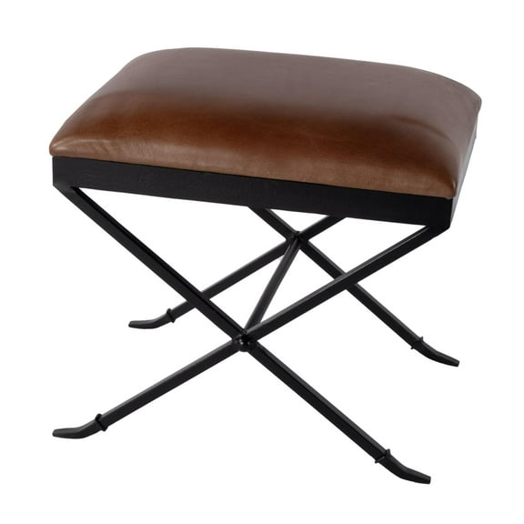 Butler Specialty Company Livingston 20 in. W Leather Accent Stool in Brown