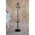 thumbnail image 3 of Alba PMSTAN3N Modern Coat Stand in Black with 8 Black Rounded Plastic Coat Pegs, 3 of 5