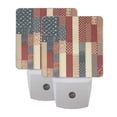 thumbnail image 7 of Flag Pattern Patchwork LED Night Light with Smart Sensor Plug Into Wall Dusk to Dawn 2 packs, 7 of 7
