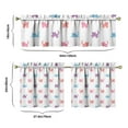 thumbnail image 6 of Kitchen Curtains 24 Inch Short - 3 Panel Set with Cute Cat Paw Pattern, Rod Pocket Window Curtain, 100% Polyester for Pet Lovers Farmhouse, Cafe, Kitchen, Bedroom, Easy Wash, 6 of 6