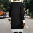 thumbnail image 4 of VISALY Long Cardigans Cardigan with Pockets Fall Cable Knit Cardigan Sweaters Casual Long Sleeve Open Front Loose Outerwear Coats Chunky Cardigan Sweaters Plus Size Cardigan Lightweight Black Xl, 4 of 5