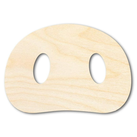Unfinished Wood Pig Nose Shape 4" / 1/2"
