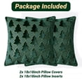 thumbnail image 6 of Christmas Pillows, Yamaziot Christmas Throw Pillows, 2Pack Christmas Tree Decorative Pillows Plush Sofa Cushion for Couch Xmas Home Decor, 18" x 18", Green, 6 of 7