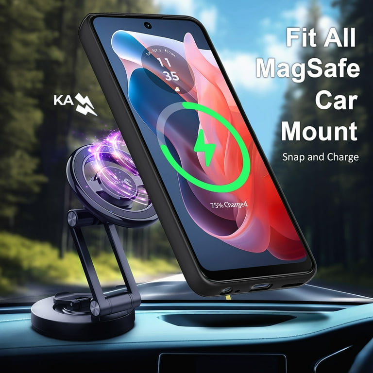 Nakedcellphone Flex Series For Motorola Edge 2024 Phone Case ( Compatible With MagSafe) - Matte Black