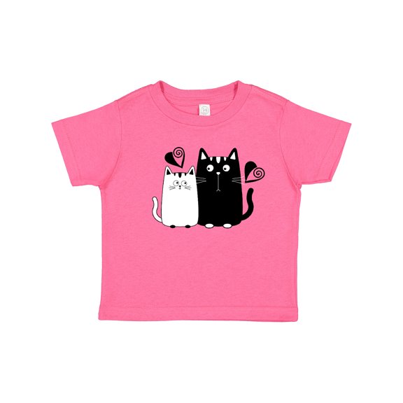 Inktastic Valentines Day Cat Couple Girls Toddler T-Shirt