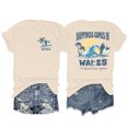thumbnail image 1 of TINZ T-Shirt à Manches Longues Imprimé d'Été pour Femmes, Col Rond, Compression, Coupe Ample, Pack de T-Shirts à Manches Courtes pour Femmes, 1 of 5