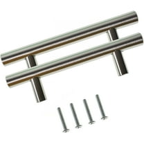 30 Pack 6 Cabinet Pulls Stainless Steel Cabinet Handles Brushed Nickel Cabinet Pulls Cabinet Handles for Kitchen, Bedroom, Bathroom, Wardrobe Hardware(3.75 Hole Center)