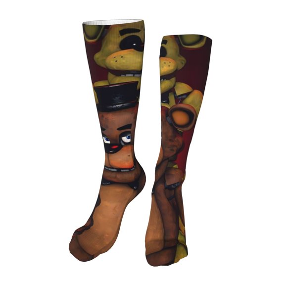 Saiise Five Nights At Freddy'S Funny Socks Men Women Boys Kids Adults Novelty Graphic 20in stockings Crazy Design Casual Dress Socks for Sports,Running,Travel