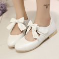 thumbnail image 2 of Children Princess Shoes Gold Pink White Girl Bow Leather Shoes Kids Sweet Dance Flats Flowers Girls Shoes Size 26-36 CSH791, 2 of 6
