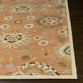 thumbnail image 5 of Hauteloom Elkins Wool Living Room, Bedroom Farmhouse Area Rug - Traditional Floral Carpet - Bohemian Paisley Vibe - Orange, Cream, Red, Blue, Brown, Salmon - 8' Square, 5 of 19