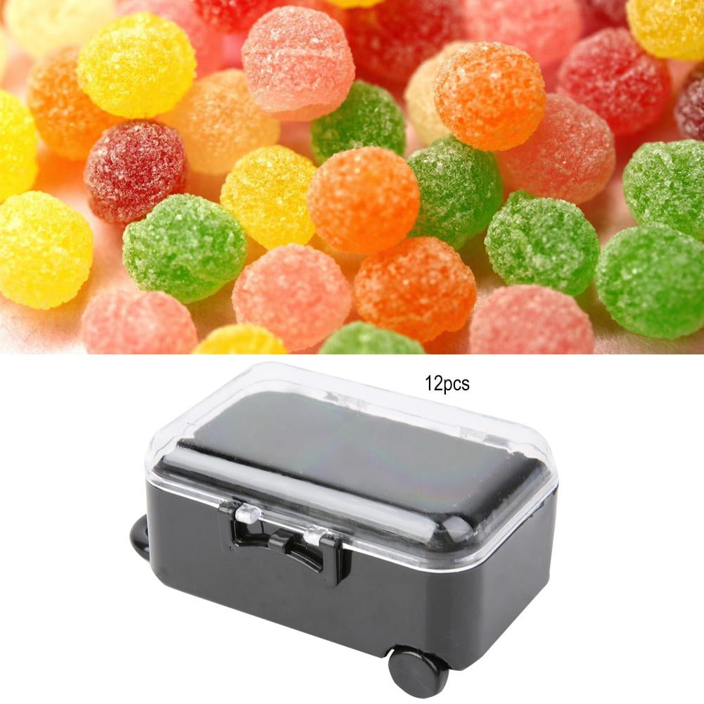 12pcs Rolling Travel Suitcase Wedding Favor Box Plastic Candy Boxes gift box 